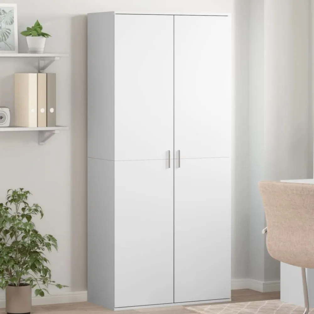 vidaXL Zapatero de madera de ingeniería 80x39x178 cm Blanco Hot
