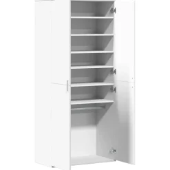 vidaXL Zapatero de madera de ingeniería 80x39x178 cm Blanco Hot