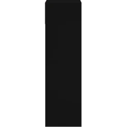 vidaXL Zapatero de madera de ingeniería 60x34x116 cm Negro New