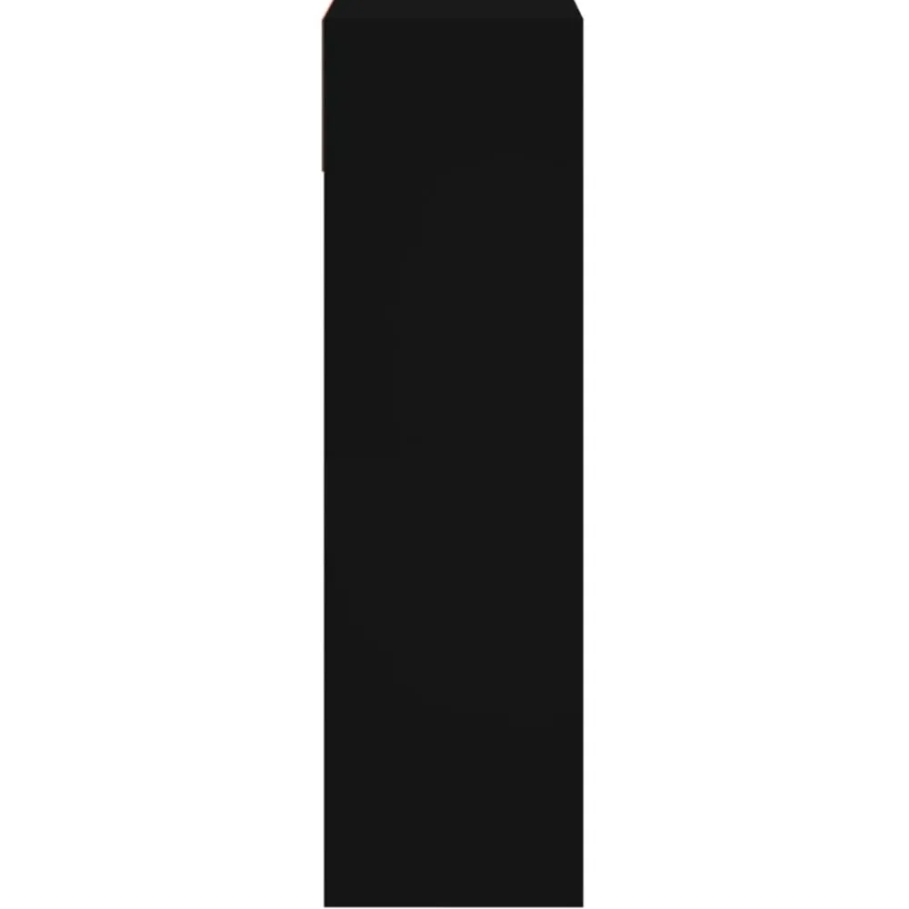 vidaXL Zapatero de madera de ingeniería 60x34x116 cm Negro New