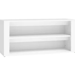 vidaXL Zapatero de madera contrachapada 100x35x45 cm Blanco Online