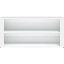 vidaXL Zapatero de madera contrachapada 100x35x45 cm Blanco Online