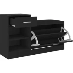 vidaXL Productos Del Hogar-Zapatero de madera de ingeniería 94,5x31x57 cm