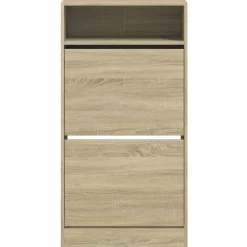 vidaXL Productos Del Hogar-Zapatero de madera de ingeniería 60x34x116 cm