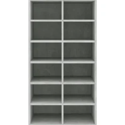 vidaXL Zapatero de madera contrachapada gris hormigón 54x34x100,5 cm Gris hormigón Sale