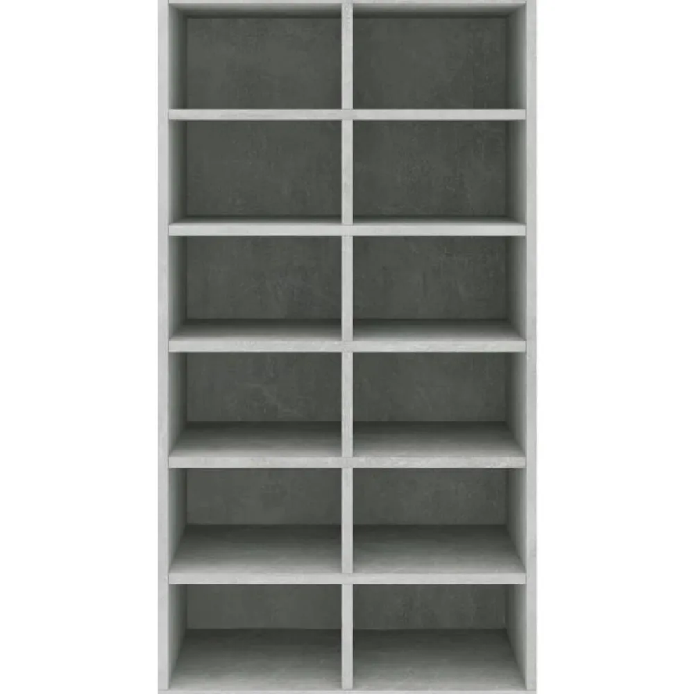 vidaXL Zapatero de madera contrachapada gris hormigón 54x34x100,5 cm Gris hormigón Sale