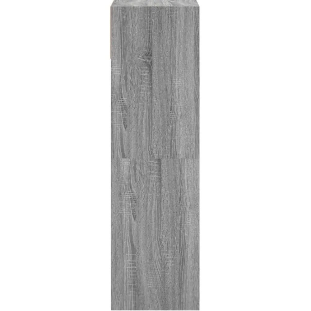 vidaXL Zapatero de madera de ingeniería 60x34x116 cm Gris sonoma New