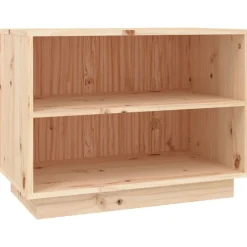 vidaXL Zapatero de madera maciza de pino 60x34x45 cm Natural