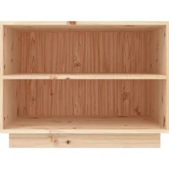 vidaXL Zapatero de madera maciza de pino 60x34x45 cm Natural