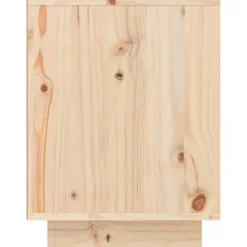 vidaXL Zapatero de madera maciza de pino 60x34x45 cm Natural