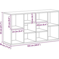vidaXL Productos Del Hogar-Zapatero de madera contrachapada 103x30x55 cm