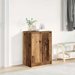 vidaXL Productos Del Hogar-Zapatero de madera vieja 57x34x76 cm Madera de ingeniería