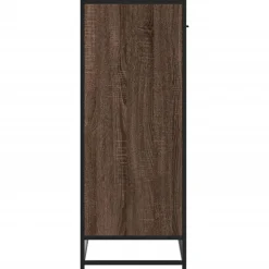 vidaXL Zapatero de madera y metal marrón roble 75x38x97,5 cm Marr&oacute;n roble Outlet