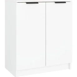 vidaXL Zapatero de madera contrachapada 59x35x70 cm Blanco New