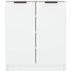vidaXL Zapatero de madera contrachapada 59x35x70 cm Blanco New