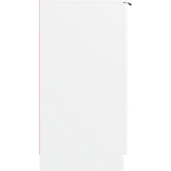 vidaXL Zapatero de madera contrachapada 59x35x70 cm Blanco New