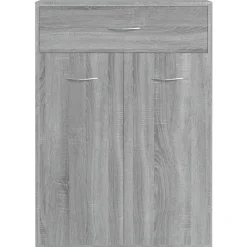 vidaXL Zapatero de madera contrachapada 60x35x84 cm Gris sonoma Outlet
