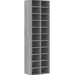 vidaXL Zapatero de madera contrachapada 54x34x183 cm Gris sonoma Best