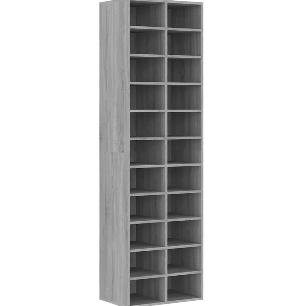 vidaXL Zapatero de madera contrachapada 54x34x183 cm Gris sonoma Best