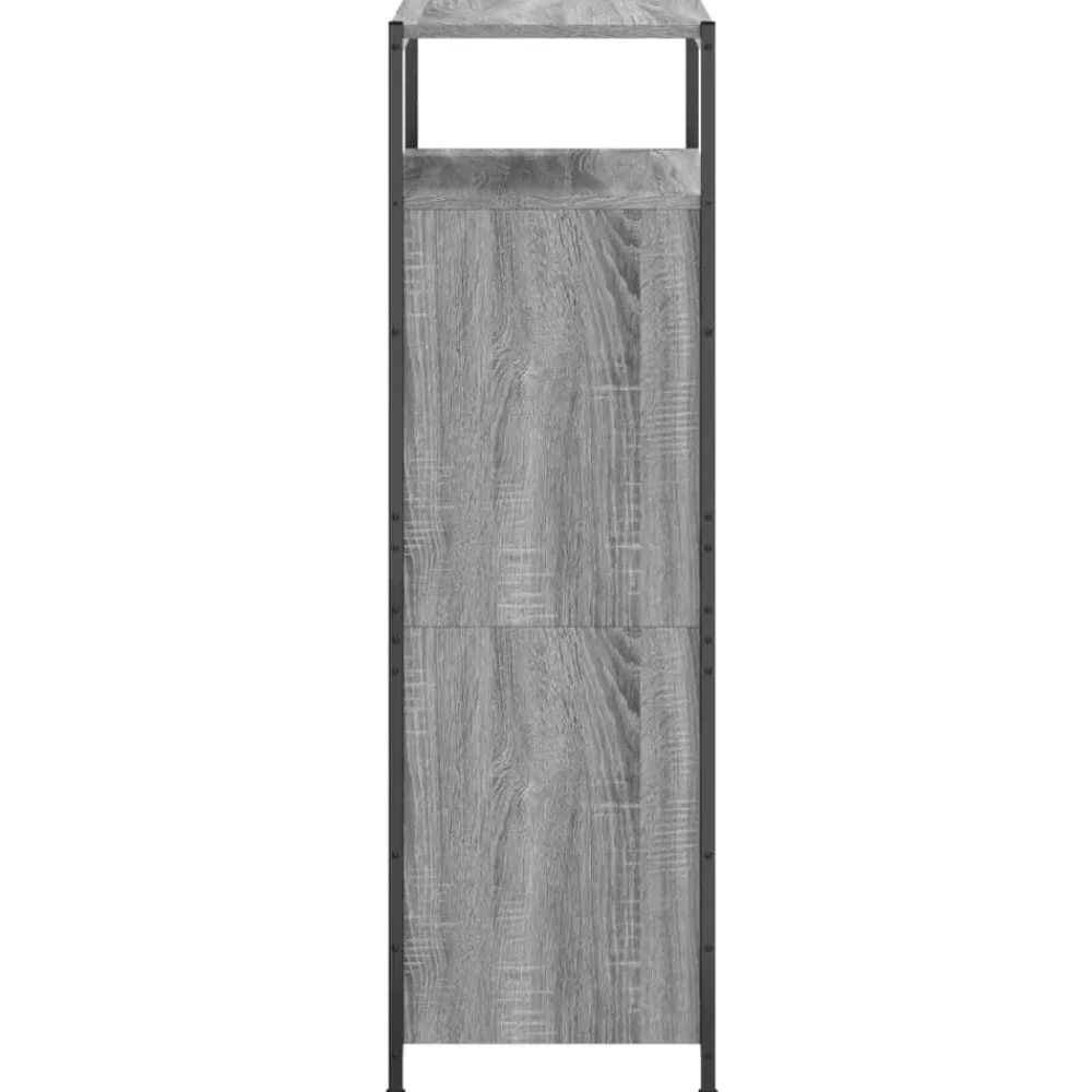 vidaXL Zapatero de madera de ingeniería 60x34x112 cm Gris sonoma Online