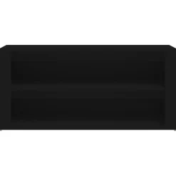 vidaXL Zapatero de madera contrachapada 100x35x45 cm Negro Best