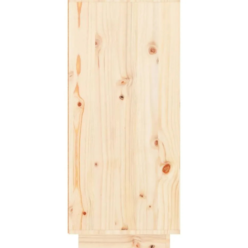 vidaXL Productos Del Hogar-Zapatero de madera maciza de pino 60x35x80 cm