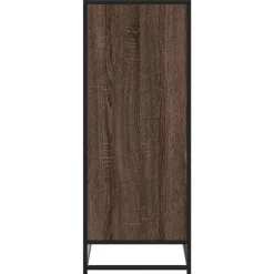 vidaXL Productos Del Hogar-Zapatero de madera y metal marrón roble 75x38x97,5 cm