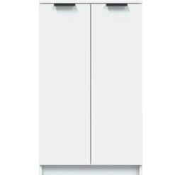 vidaXL Zapatero de madera contrachapada 59x35x100,5 cm Blanco Discount