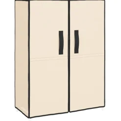 vidaXL Zapatero de tela 60x28x90 cm Crema Best