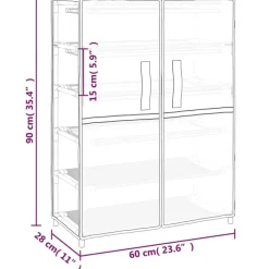 vidaXL Zapatero de tela 60x28x90 cm Crema Best