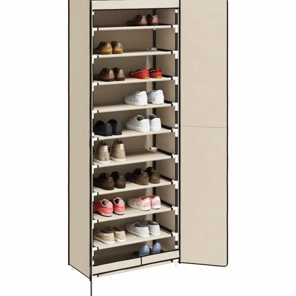 vidaXL Productos Del Hogar-Zapatero de tela 60x30x166 cm