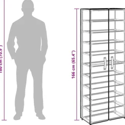 vidaXL Productos Del Hogar-Zapatero de tela 60x30x166 cm