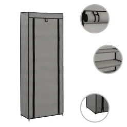 vidaXL Productos Del Hogar-Zapatero de tela con funda 57x29x162 cm