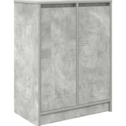 vidaXL Zapatero gris hormigón 57x34x76 cm madera industrial Gris hormig&oacute;n Best