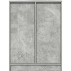 vidaXL Zapatero gris hormigón 57x34x76 cm madera industrial Gris hormig&oacute;n Best