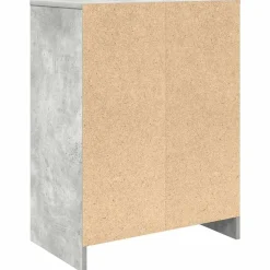 vidaXL Zapatero gris hormigón 57x34x76 cm madera industrial Gris hormig&oacute;n Best