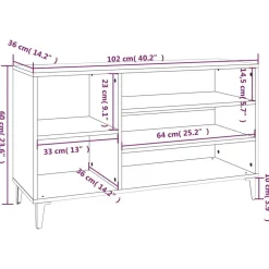 vidaXL Productos Del Hogar-Zapatero madera contrachapada 102x36x60 cm
