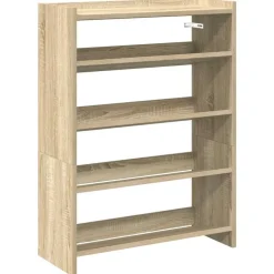 vidaXL Zapatero madera contrachapada 60x25x81 cm Roble Sonoma Clearance