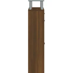 vidaXL Productos Del Hogar-Zapatero madera contrachapada marrón roble 63x24x104 cm