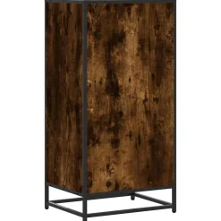 vidaXL Zapatero madera contrachapada 48x38x97,5 cm Roble ahumado Online