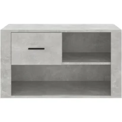 vidaXL Productos Del Hogar-Zapatero madera contrachapada gris hormigón 80x35x45 cm