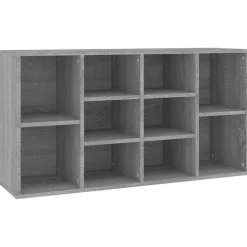 vidaXL Zapatero madera contrachapada 103x30x55 cm Gris sonoma Clearance