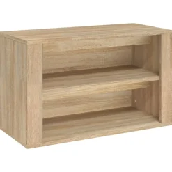 vidaXL Zapatero madera contrachapada 75x35x45 cm Roble Sonoma Best