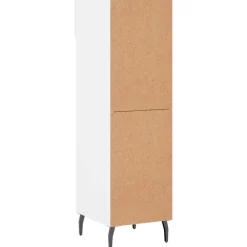 vidaXL Productos Del Hogar-Zapatero madera contrachapada blanco brillo 30x35x105 cm