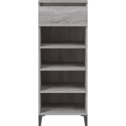 vidaXL Zapatero madera contrachapada 40x36x105 cm Gris sonoma New