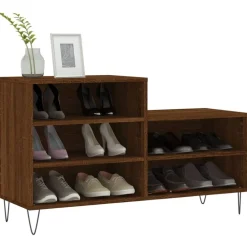 vidaXL Zapatero madera contrachapada roble marrón 102x36x60 cm Marr&oacute;n roble Discount