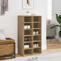 vidaXL Zapatero madera contrachapada Roble artisan New