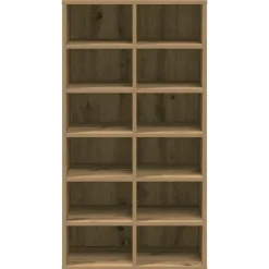 vidaXL Zapatero madera contrachapada Roble artisan New