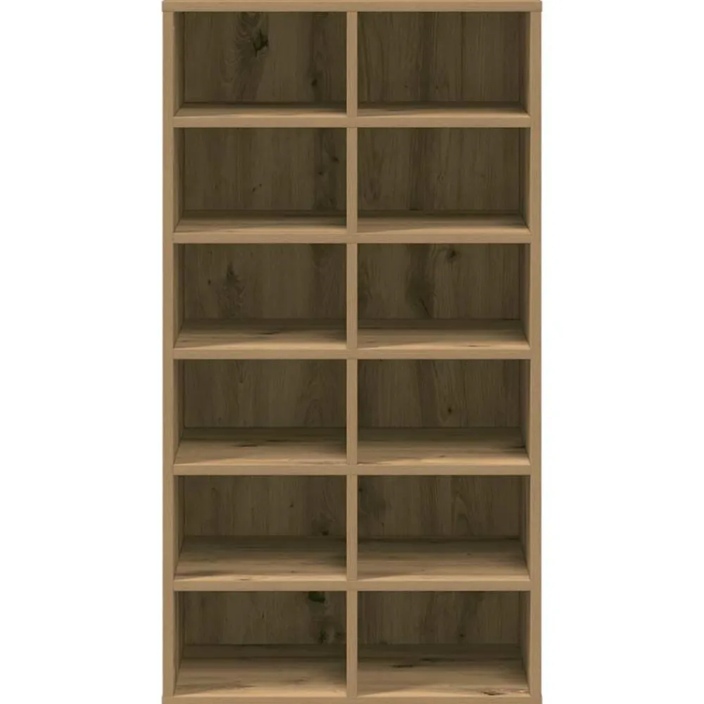 vidaXL Zapatero madera contrachapada Roble artisan New