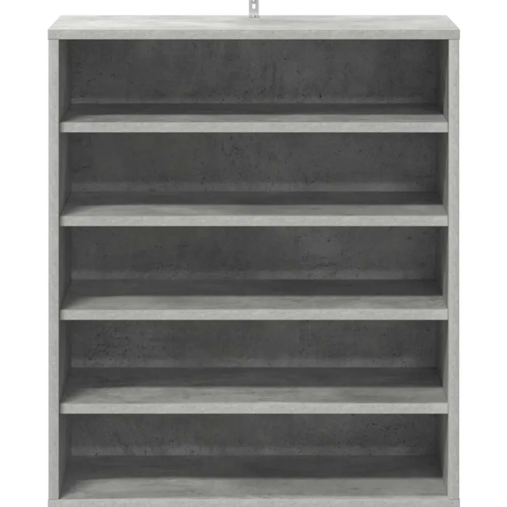 vidaXL Productos Del Hogar-Zapatero madera contrachapada gris hormigón 60x35x70 cm
